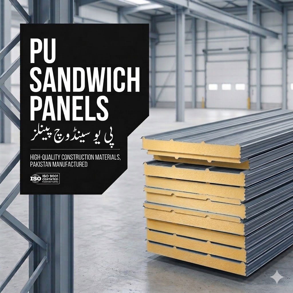 PU insulated sandwich panel for cold storage and warehouse in Pakistan